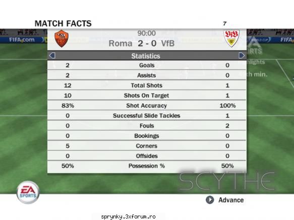 sttutgart (atreides) - as roma (scythe) 0-2 *������ rezultate grupa c ������*